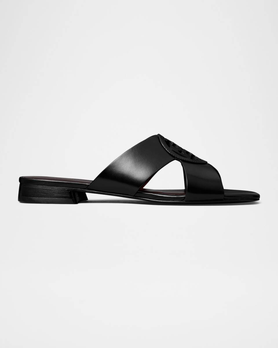 Miller Leather Crisscross Flat Sandals